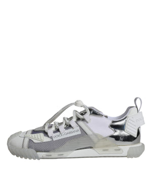 Weiß Silber Low Top NS1 Turnschuhe Schuhe