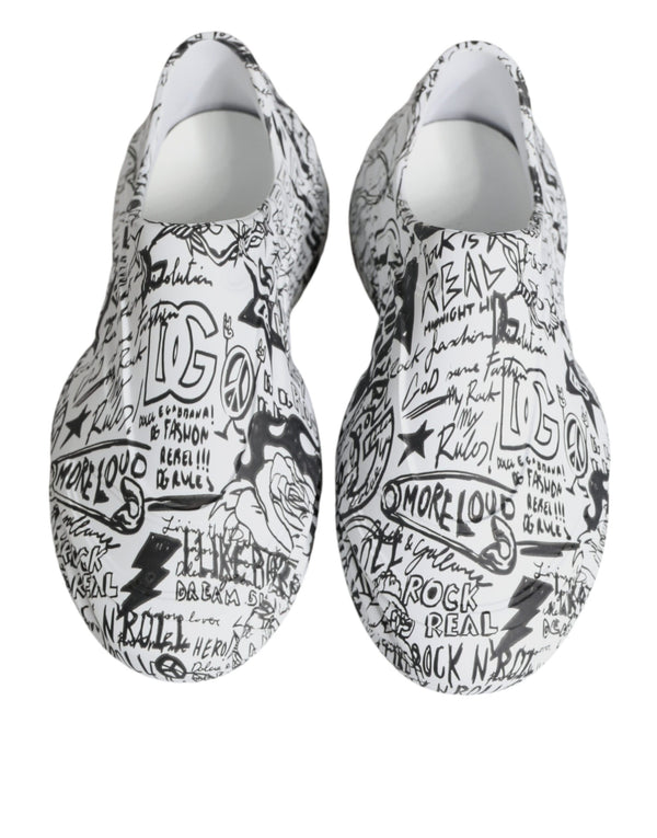 Weiß Schwarz Graffiti Daymaster Turnschuhe Schuhe