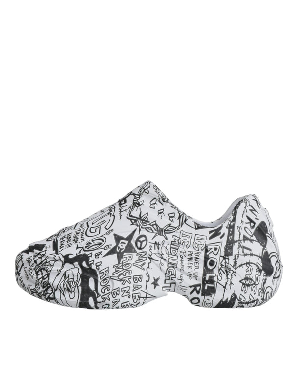 Weiß Schwarz Graffiti Daymaster Turnschuhe Schuhe