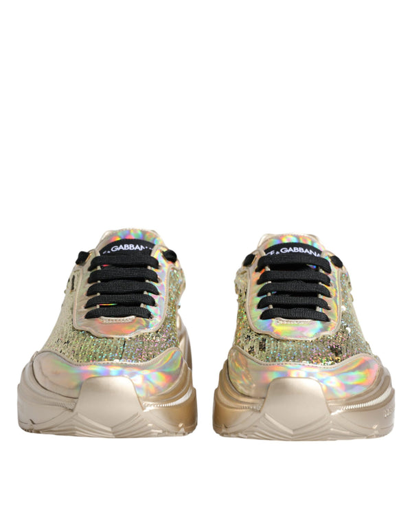 Gold Pailletten Iridiscent Daymaster Turnschuhe Schuhe