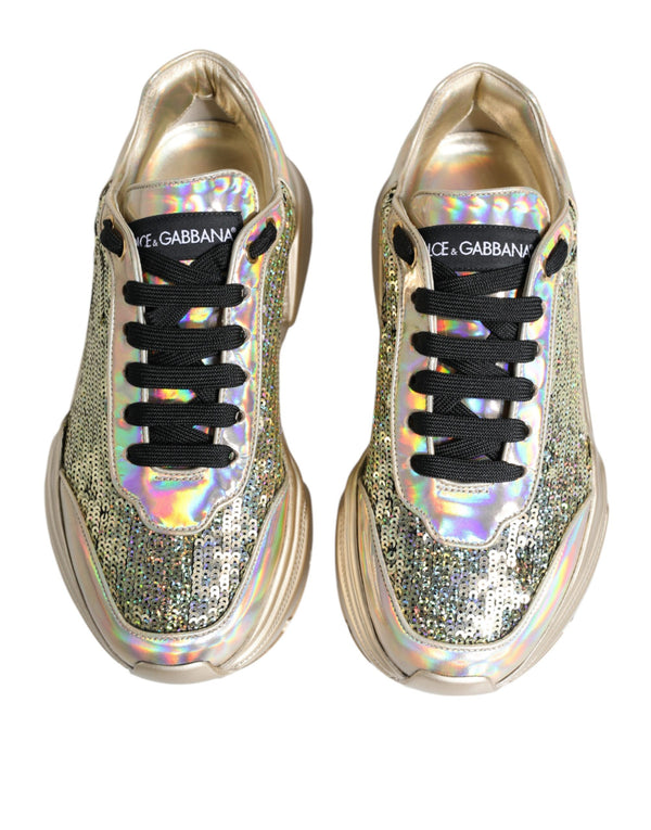 Gold Pailletten Iridiscent Daymaster Turnschuhe Schuhe