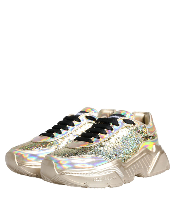 Gold Pailletten Iridiscent Daymaster Turnschuhe Schuhe