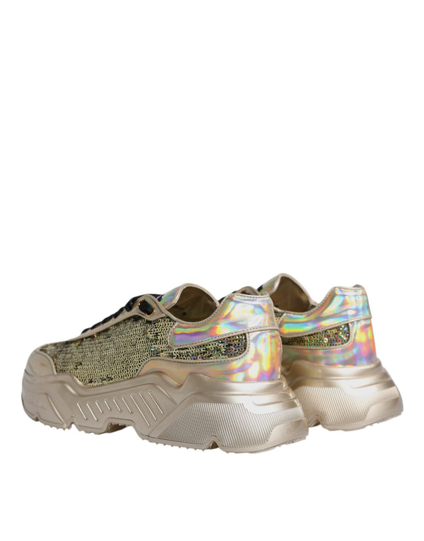 Gold Pailletten Iridiscent Daymaster Turnschuhe Schuhe