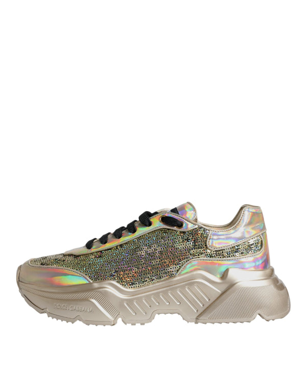 Gold Pailletten Iridiscent Daymaster Turnschuhe Schuhe
