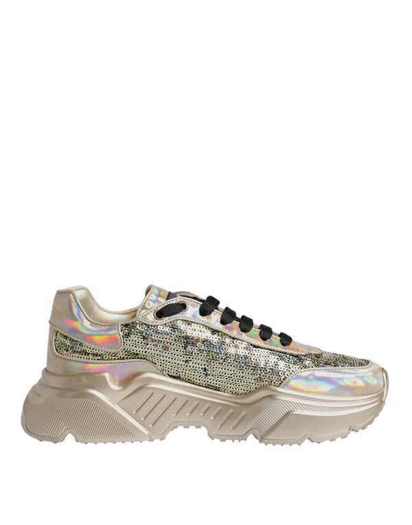 Gold Pailletten Iridiscent Daymaster Turnschuhe Schuhe
