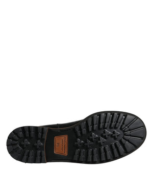 Schwarz Leder Chelsea Mid Calf Männer Stiefel Schuhe