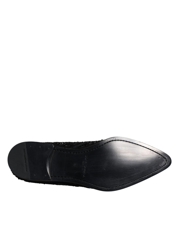 Schwarze verschönerte Wildleder Derby Formelle Schuhe