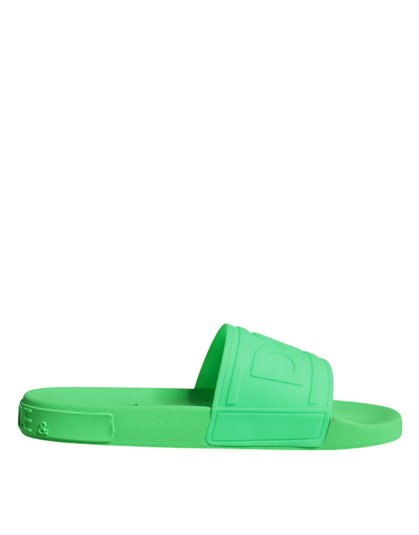 Grüne Leder Pantoletten Sandalen Beachwear Schuhe
