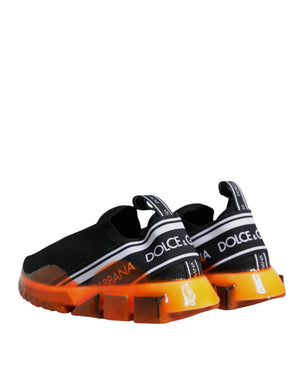 Schwarz Orange Sorrento Slip On Sneakers Schuhe