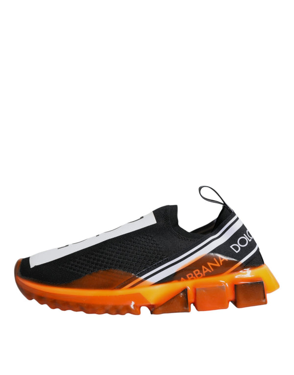 Schwarz Orange Sorrento Slip On Sneakers Schuhe