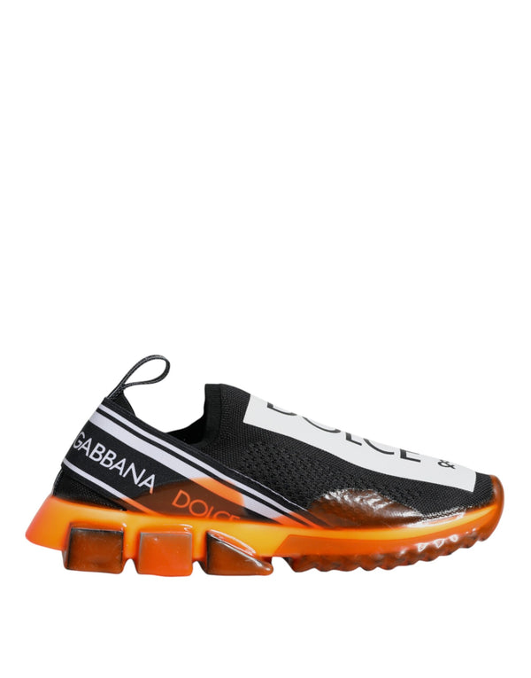 Schwarz Orange Sorrento Slip On Sneakers Schuhe