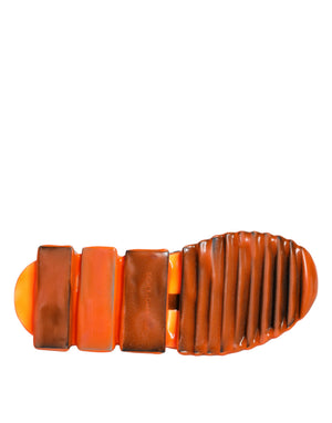 Schwarz Orange Sorrento Slip On Sneakers Schuhe