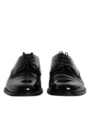 Schwarze Leder Schnürschuhe Männer Derby Formelle Schuhe
