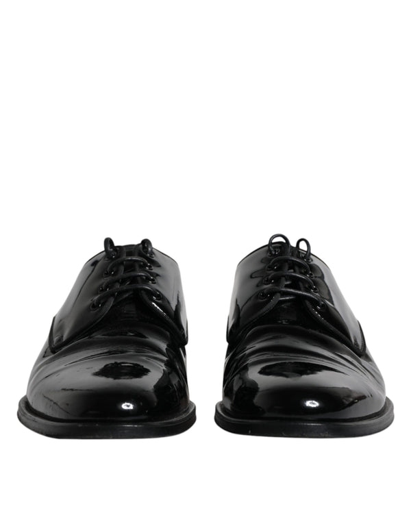 Schwarze Leder Schnürschuhe Männer Derby Formelle Schuhe