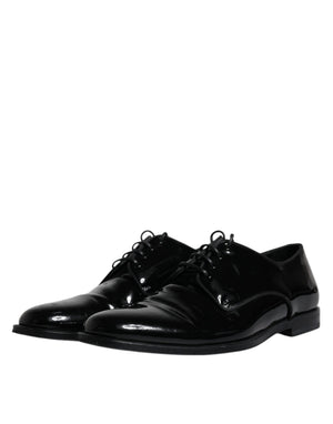 Schwarze Leder Schnürschuhe Männer Derby Formelle Schuhe