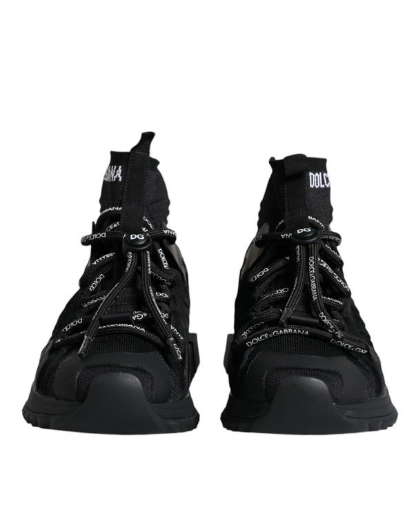 Schwarz Sorrento Socken Logo Turnschuhe Schuhe