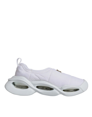 Weiß gepolstert Stoff Low Top Turnschuhe Schuhe