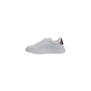 Weiße Polyethylen-Sneakers mit niedrigem Schaft