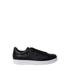 Schwarze und Weiße Polyethylen Sneakers mit niedrigem Schaft