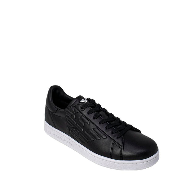 Schwarze und Weiße Polyethylen Sneakers mit niedrigem Schaft