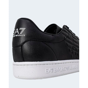 Schwarze und Weiße Polyethylen Sneakers mit niedrigem Schaft