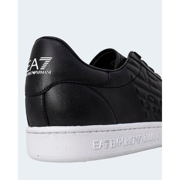 Schwarze und Weiße Polyethylen Sneakers mit niedrigem Schaft