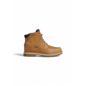 Beigefarbene Wildleder-Schnürstiefel