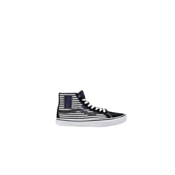 Schwarze und Weiße Ledersneaker High-Top
