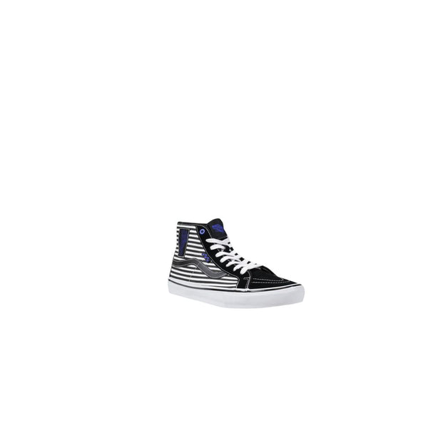 Schwarze und Weiße Ledersneaker High-Top