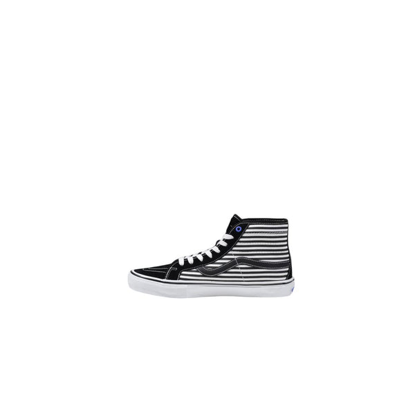 Schwarze und Weiße Ledersneaker High-Top