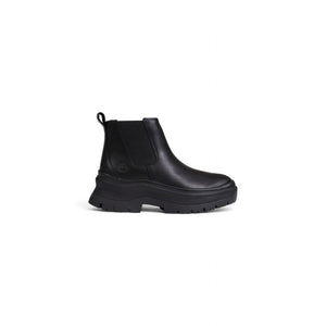 Schwarze Leder-Chelsea-Boots