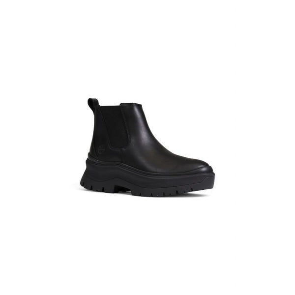 Schwarze Leder-Chelsea-Boots