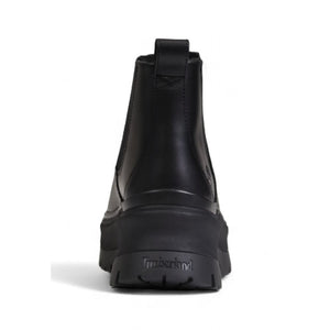 Schwarze Leder-Chelsea-Boots