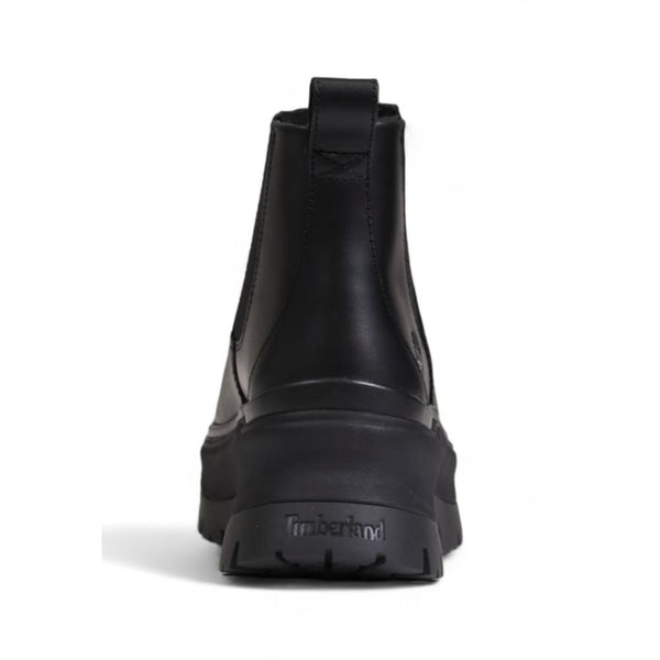 Schwarze Leder-Chelsea-Boots
