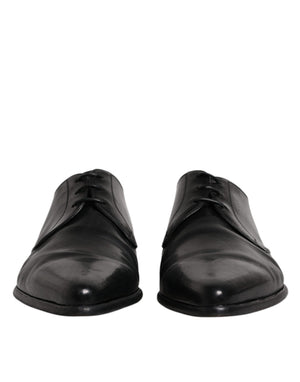 Schwarze Leder Schnürschuhe Männer Derby Formelle Schuhe