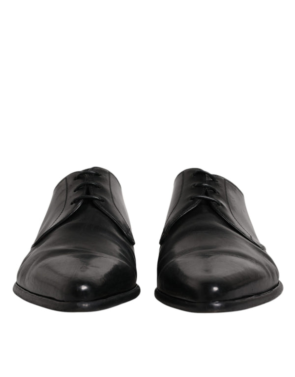 Schwarze Leder Schnürschuhe Männer Derby Formelle Schuhe