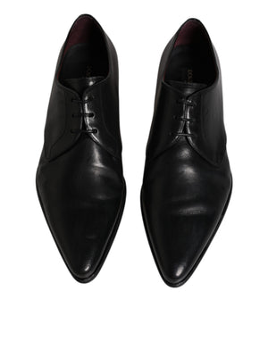 Schwarze Leder Schnürschuhe Männer Derby Formelle Schuhe
