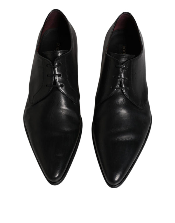 Schwarze Leder Schnürschuhe Männer Derby Formelle Schuhe