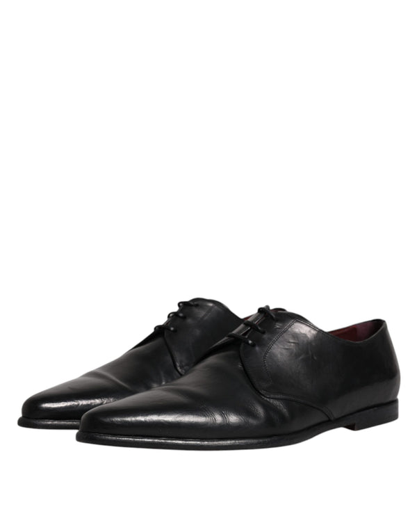 Schwarze Leder Schnürschuhe Männer Derby Formelle Schuhe