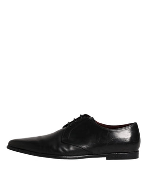 Schwarze Leder Schnürschuhe Männer Derby Formelle Schuhe