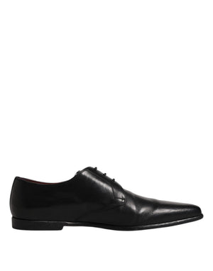 Schwarze Leder Schnürschuhe Männer Derby Formelle Schuhe