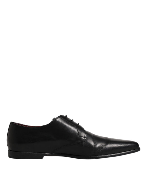 Schwarze Leder Schnürschuhe Männer Derby Formelle Schuhe