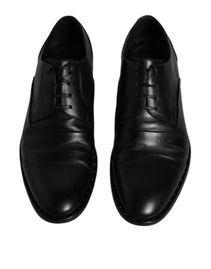 Schwarze Leder Schnürschuhe Männer Derby Formelle Schuhe