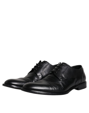 Schwarze Leder Schnürschuhe Männer Derby Formelle Schuhe