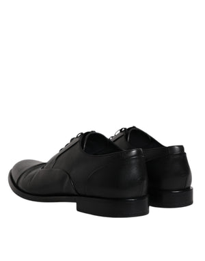 Schwarze Leder Schnürschuhe Männer Derby Formelle Schuhe