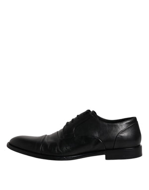 Schwarze Leder Schnürschuhe Männer Derby Formelle Schuhe