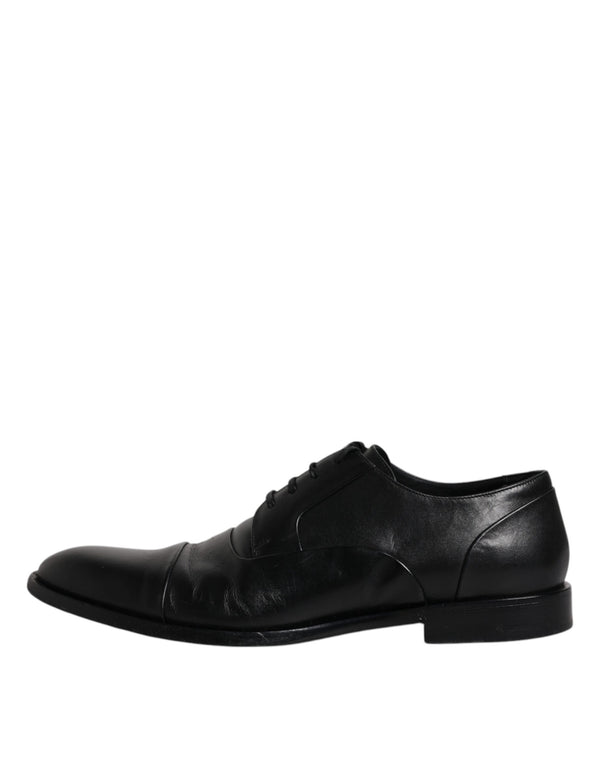Schwarze Leder Schnürschuhe Männer Derby Formelle Schuhe