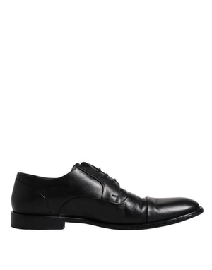 Schwarze Leder Schnürschuhe Männer Derby Formelle Schuhe