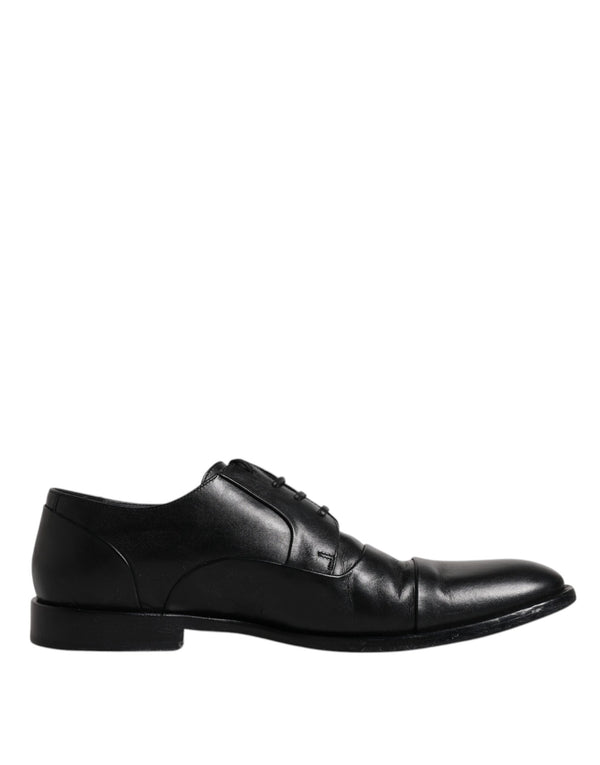 Schwarze Leder Schnürschuhe Männer Derby Formelle Schuhe
