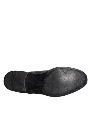 Schwarze Leder Schnürschuhe Männer Derby Formelle Schuhe